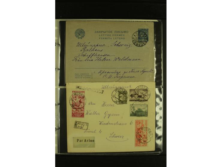 1932/35, 25 Briefe, Karten und Ganzsachen, dabei gute Frankaturen, Reco, Luftpost etc.