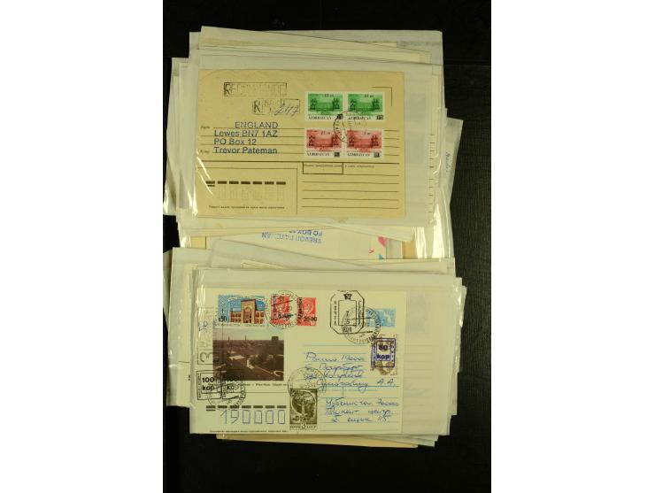1990/95 (ca.), interessante Partei von über 85 gelaufenen Briefen, dabei viele Einschreiben, meist St. Petersburg Lokalausgab