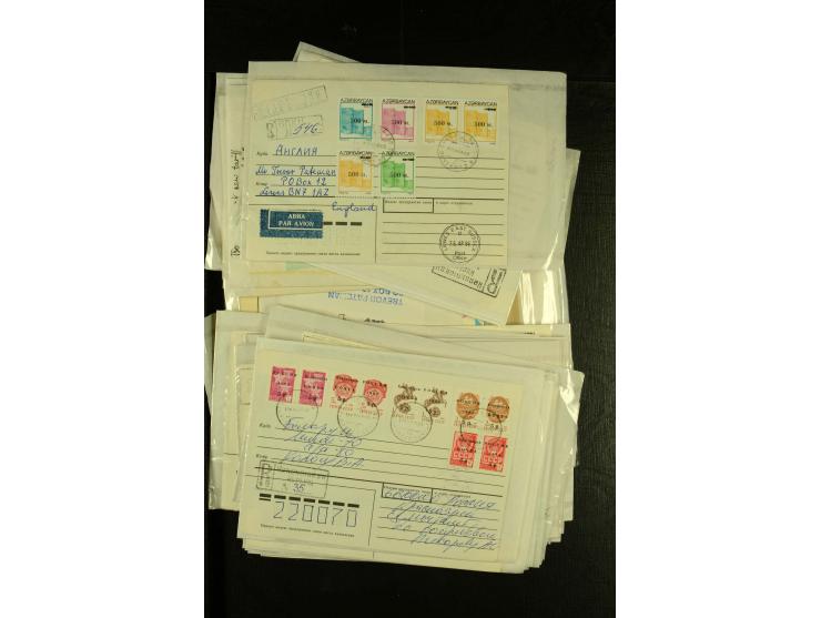 1990/95 (ca.), interessante Partei von über 85 gelaufenen Briefen, dabei viele Einschreiben, meist St. Petersburg Lokalausgab
