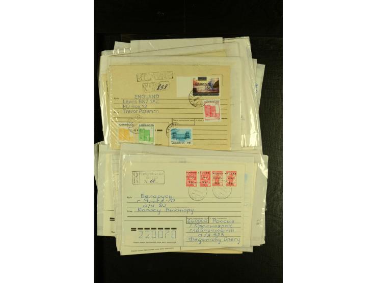 1990/95 (ca.), interessante Partei von über 85 gelaufenen Briefen, dabei viele Einschreiben, meist St. Petersburg Lokalausgab