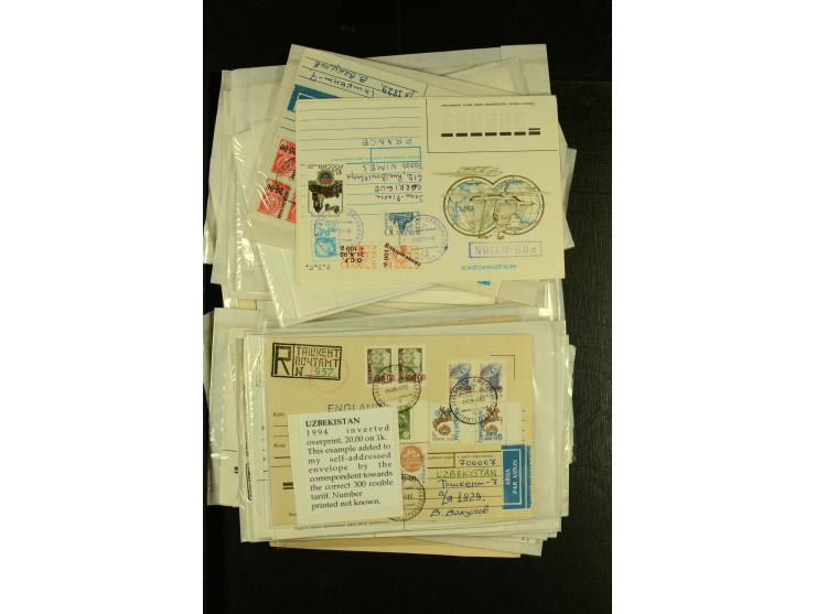 1990/95 (ca.), interessante Partei von über 85 gelaufenen Briefen, dabei viele Einschreiben, meist St. Petersburg Lokalausgab