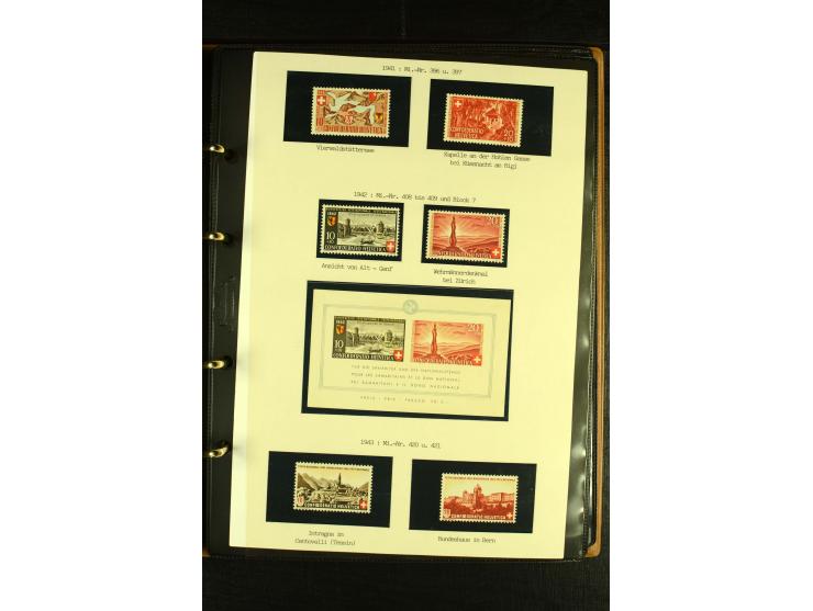1913/87, postfrische und etwas ungebrauchte Sammlung Pro Patria und Pro Juventute, bis auf Bl.5 und einige kleine Werte ansch