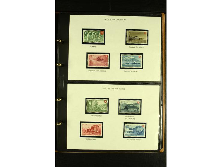 1913/87, postfrische und etwas ungebrauchte Sammlung Pro Patria und Pro Juventute, bis auf Bl.5 und einige kleine Werte ansch