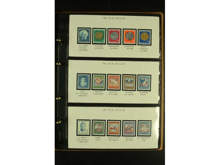 1913/87, postfrische und etwas ungebrauchte Sammlung Pro Patria und Pro Juventute, bis auf Bl.5 und einige kleine Werte ansch