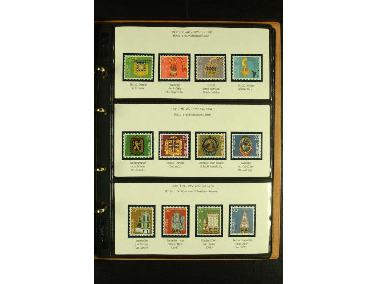 1913/87, postfrische und etwas ungebrauchte Sammlung Pro Patria und Pro Juventute, bis auf Bl.5 und einige kleine Werte ansch