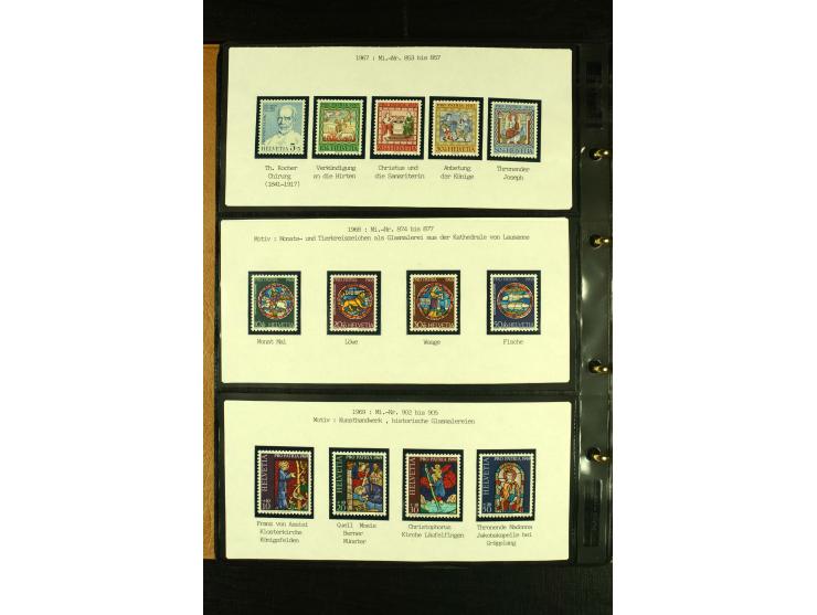 1913/87, postfrische und etwas ungebrauchte Sammlung Pro Patria und Pro Juventute, bis auf Bl.5 und einige kleine Werte ansch