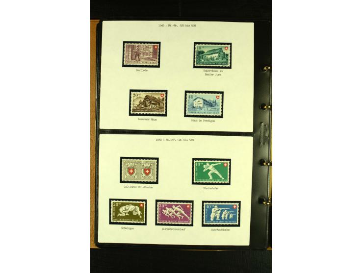 1913/87, postfrische und etwas ungebrauchte Sammlung Pro Patria und Pro Juventute, bis auf Bl.5 und einige kleine Werte ansch
