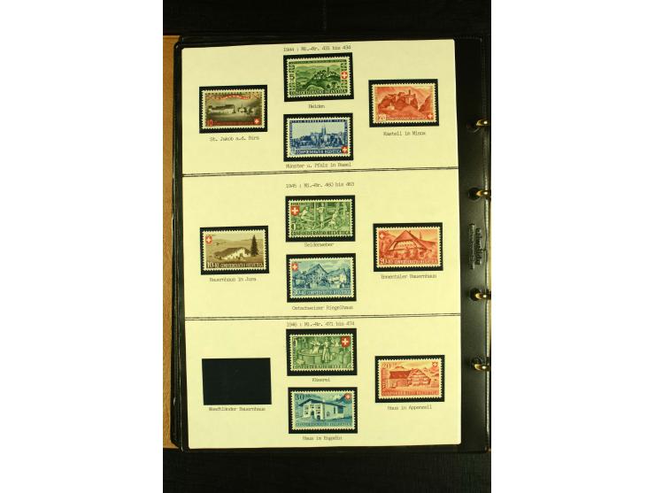 1913/87, postfrische und etwas ungebrauchte Sammlung Pro Patria und Pro Juventute, bis auf Bl.5 und einige kleine Werte ansch