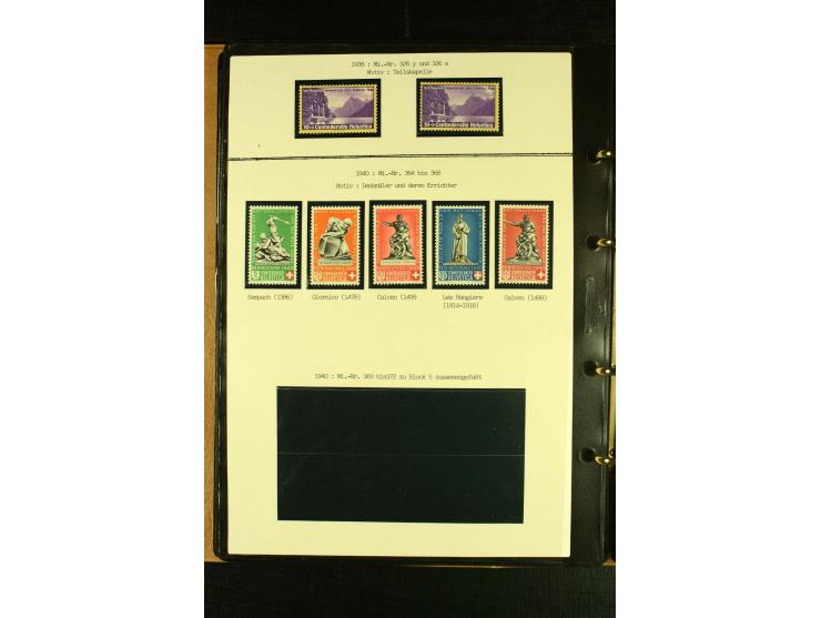 1913/87, postfrische und etwas ungebrauchte Sammlung Pro Patria und Pro Juventute, bis auf Bl.5 und einige kleine Werte ansch