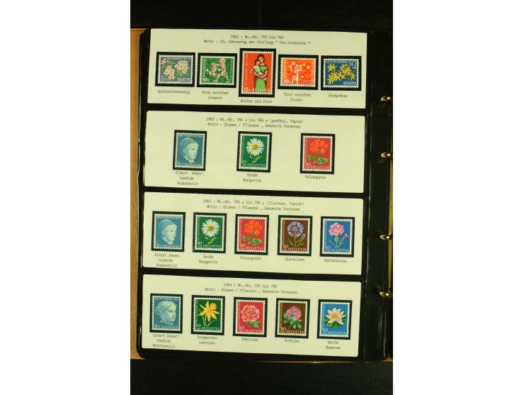 1913/87, postfrische und etwas ungebrauchte Sammlung Pro Patria und Pro Juventute, bis auf Bl.5 und einige kleine Werte ansch