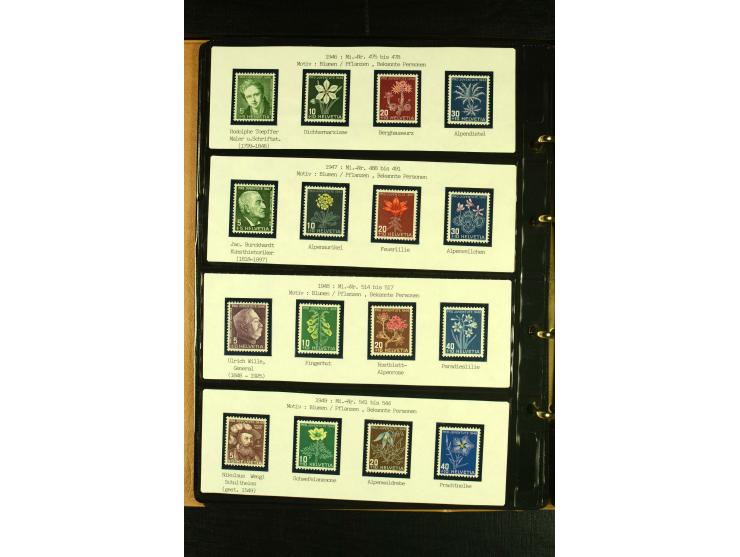 1913/87, postfrische und etwas ungebrauchte Sammlung Pro Patria und Pro Juventute, bis auf Bl.5 und einige kleine Werte ansch