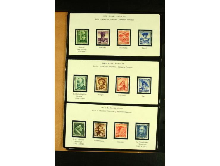 1913/87, postfrische und etwas ungebrauchte Sammlung Pro Patria und Pro Juventute, bis auf Bl.5 und einige kleine Werte ansch