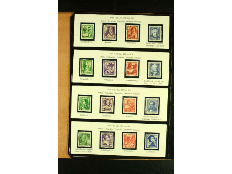 1913/87, postfrische und etwas ungebrauchte Sammlung Pro Patria und Pro Juventute, bis auf Bl.5 und einige kleine Werte ansch