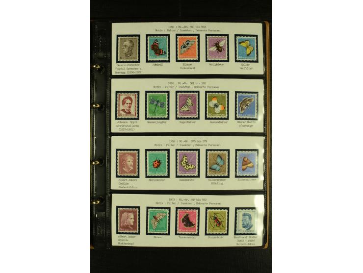 1913/87, postfrische und etwas ungebrauchte Sammlung Pro Patria und Pro Juventute, bis auf Bl.5 und einige kleine Werte ansch
