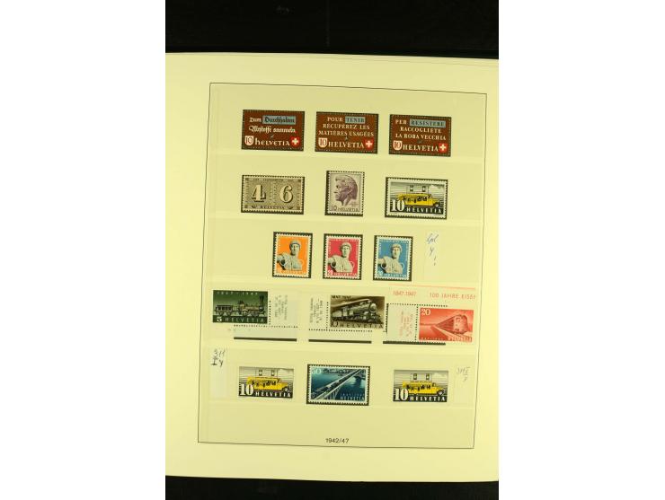 1938/70, postfrische Sammlung mit PAX und allen guten Blocks im Lindner-T-Album
