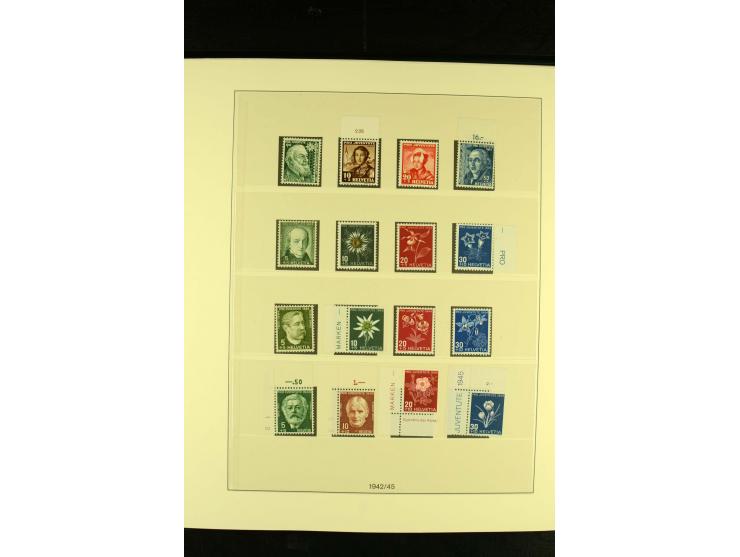 1938/70, postfrische Sammlung mit PAX und allen guten Blocks im Lindner-T-Album