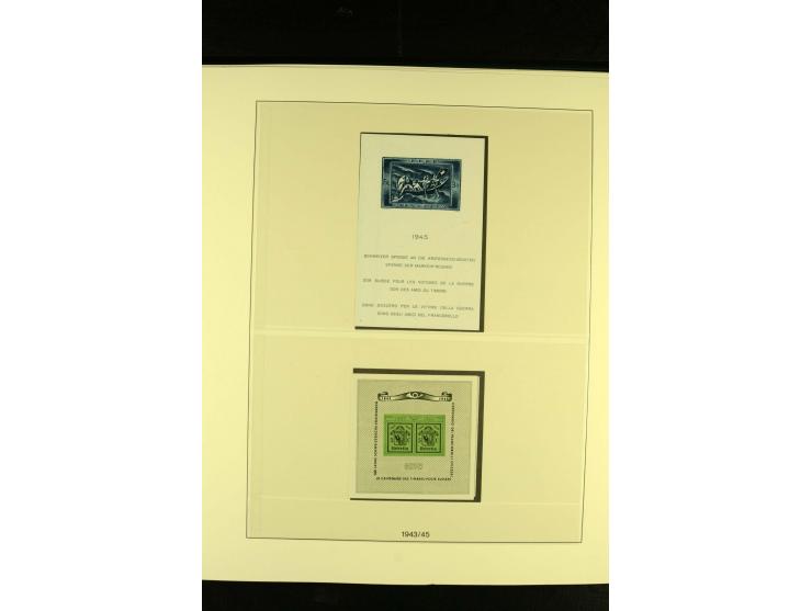 1938/70, postfrische Sammlung mit PAX und allen guten Blocks im Lindner-T-Album
