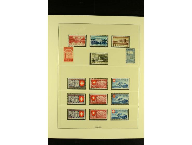 1938/70, postfrische Sammlung mit PAX und allen guten Blocks im Lindner-T-Album