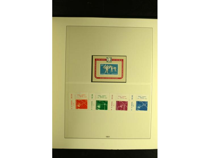 1938/70, postfrische Sammlung mit PAX und allen guten Blocks im Lindner-T-Album