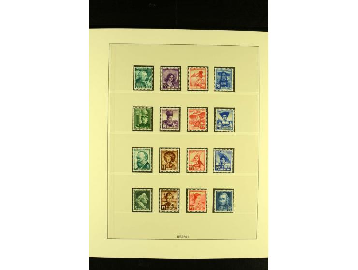 1938/70, postfrische Sammlung mit PAX und allen guten Blocks im Lindner-T-Album