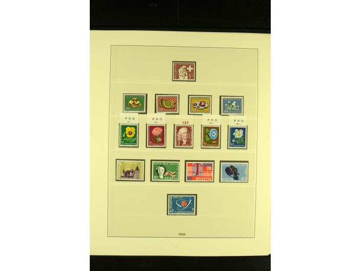 1938/70, postfrische Sammlung mit PAX und allen guten Blocks im Lindner-T-Album