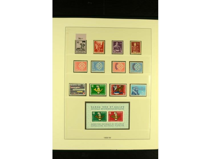 1938/70, postfrische Sammlung mit PAX und allen guten Blocks im Lindner-T-Album