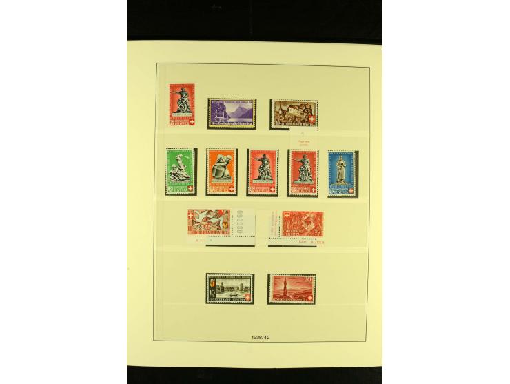 1938/70, postfrische Sammlung mit PAX und allen guten Blocks im Lindner-T-Album