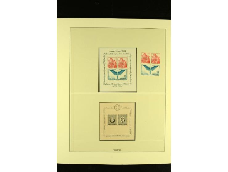 1938/70, postfrische Sammlung mit PAX und allen guten Blocks im Lindner-T-Album