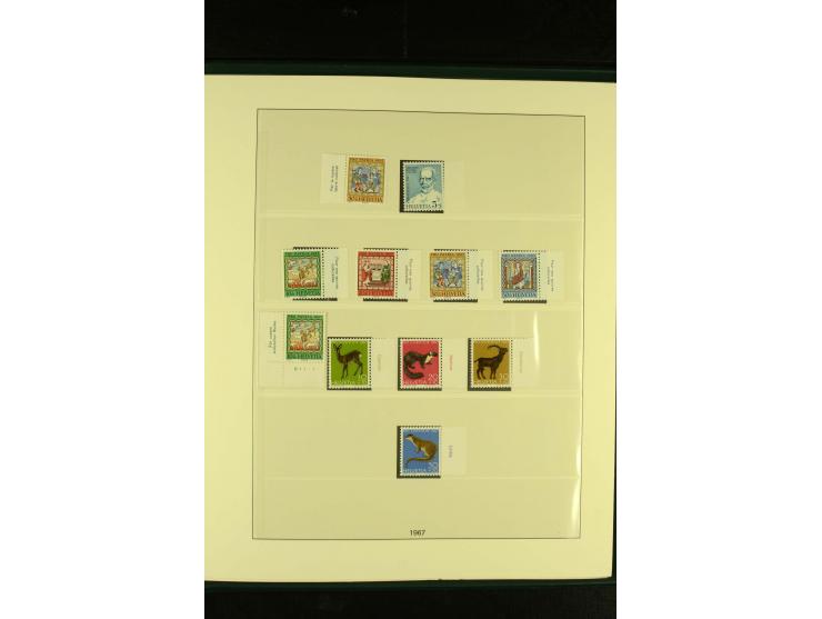 1938/70, postfrische Sammlung mit PAX und allen guten Blocks im Lindner-T-Album