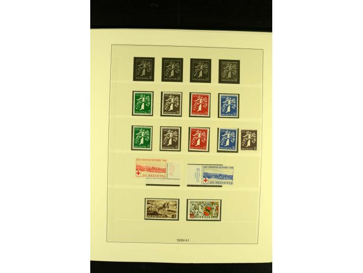 1938/70, postfrische Sammlung mit PAX und allen guten Blocks im Lindner-T-Album