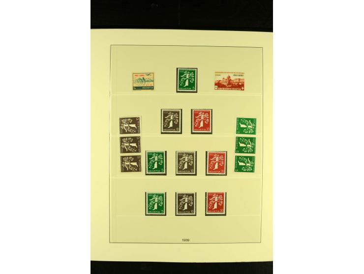 1938/70, postfrische Sammlung mit PAX und allen guten Blocks im Lindner-T-Album