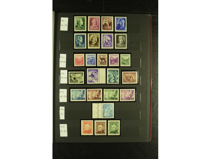 1939/1945, interessante meist postfrische Sammlung ab Mi.-Nr. 1 in den Hauptnummern augenscheinlich inkl. Portomarken überkpl