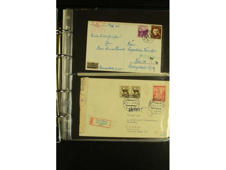 1939/45, Partie Briefe, Karten und Ganzsachen, dabei Reco, Zensur, Luftpost, Auslandspost etc.