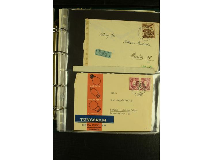 1939/45, Partie Briefe, Karten und Ganzsachen, dabei Reco, Zensur, Luftpost, Auslandspost etc.
