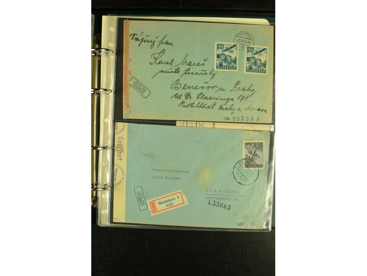 1939/45, Partie Briefe, Karten und Ganzsachen, dabei Reco, Zensur, Luftpost, Auslandspost etc.