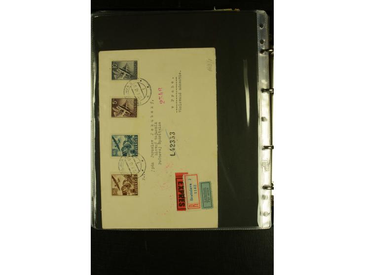 1939/45, Partie Briefe, Karten und Ganzsachen, dabei Reco, Zensur, Luftpost, Auslandspost etc.