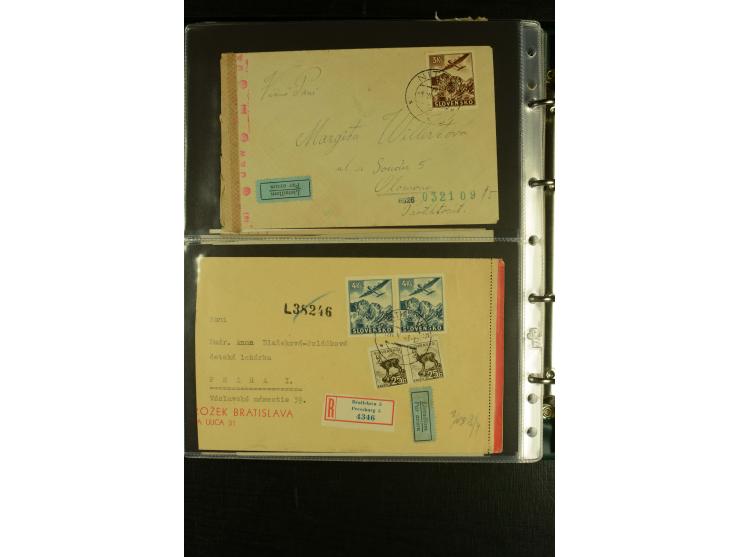 1939/45, Partie Briefe, Karten und Ganzsachen, dabei Reco, Zensur, Luftpost, Auslandspost etc.