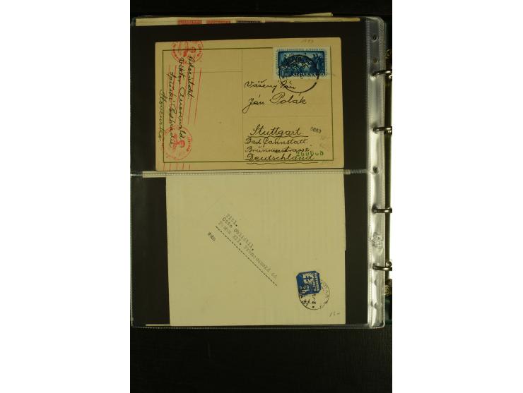 1939/45, Partie Briefe, Karten und Ganzsachen, dabei Reco, Zensur, Luftpost, Auslandspost etc.
