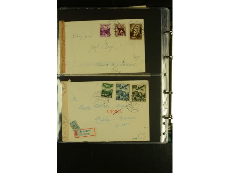 1939/45, Partie Briefe, Karten und Ganzsachen, dabei Reco, Zensur, Luftpost, Auslandspost etc.