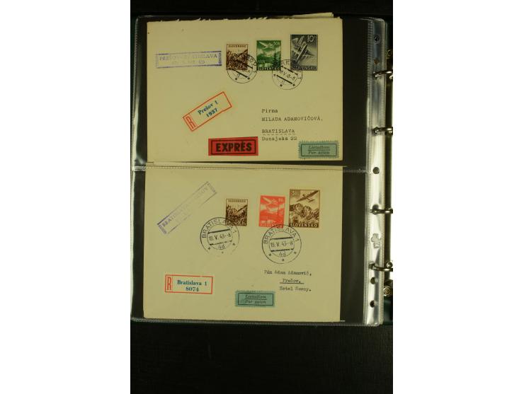 1939/45, Partie Briefe, Karten und Ganzsachen, dabei Reco, Zensur, Luftpost, Auslandspost etc.