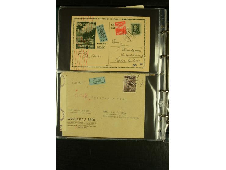 1939/45, Partie Briefe, Karten und Ganzsachen, dabei Reco, Zensur, Luftpost, Auslandspost etc.