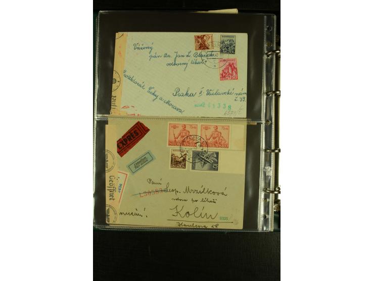 1939/45, Partie Briefe, Karten und Ganzsachen, dabei Reco, Zensur, Luftpost, Auslandspost etc.