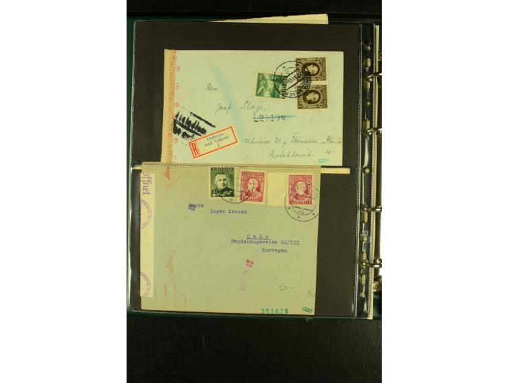 1939/45, Partie Briefe, Karten und Ganzsachen, dabei Reco, Zensur, Luftpost, Auslandspost etc.