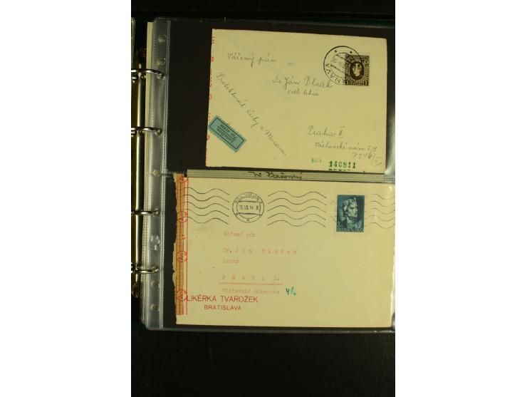 1939/45, Partie Briefe, Karten und Ganzsachen, dabei Reco, Zensur, Luftpost, Auslandspost etc.