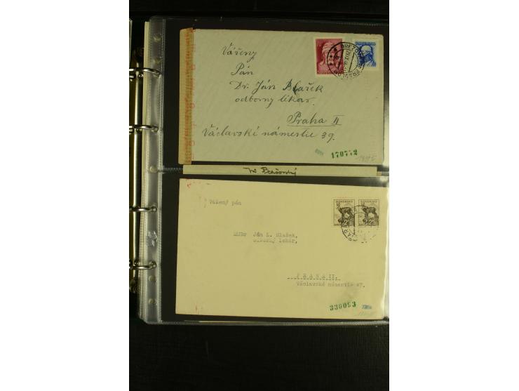 1939/45, Partie Briefe, Karten und Ganzsachen, dabei Reco, Zensur, Luftpost, Auslandspost etc.