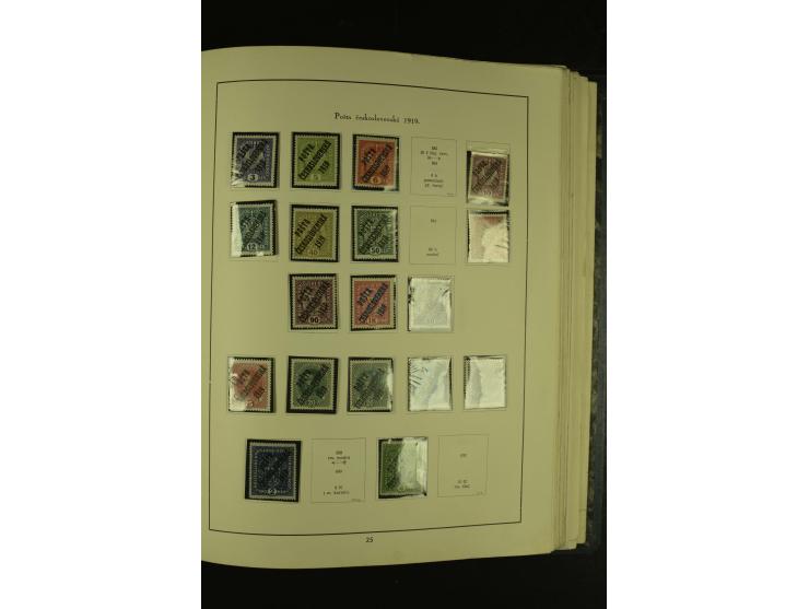 1918/1965, am Anfang meist ungebrauchte und gestempelte Sammlung in 2 Vordruckalben mit einigen Aufdruck- und Flugpost-Ausgab