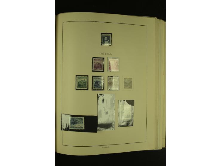 1918/1965, am Anfang meist ungebrauchte und gestempelte Sammlung in 2 Vordruckalben mit einigen Aufdruck- und Flugpost-Ausgab