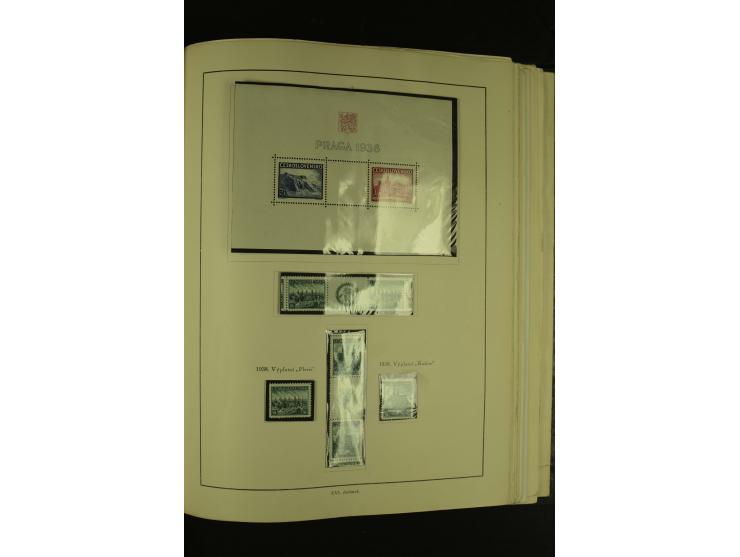 1918/1965, am Anfang meist ungebrauchte und gestempelte Sammlung in 2 Vordruckalben mit einigen Aufdruck- und Flugpost-Ausgab