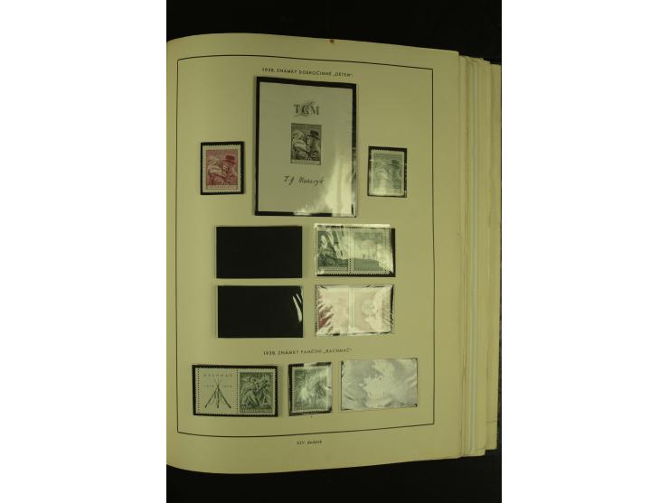 1918/1965, am Anfang meist ungebrauchte und gestempelte Sammlung in 2 Vordruckalben mit einigen Aufdruck- und Flugpost-Ausgab