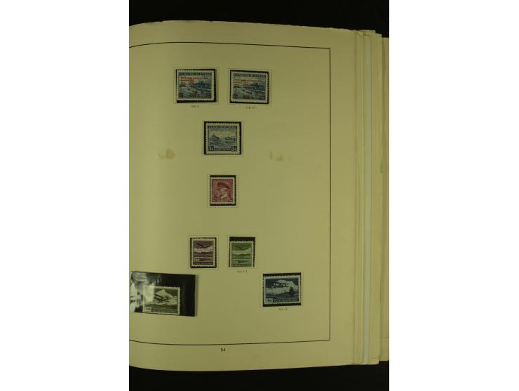 1918/1965, am Anfang meist ungebrauchte und gestempelte Sammlung in 2 Vordruckalben mit einigen Aufdruck- und Flugpost-Ausgab
